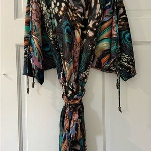 Peacock printed dress